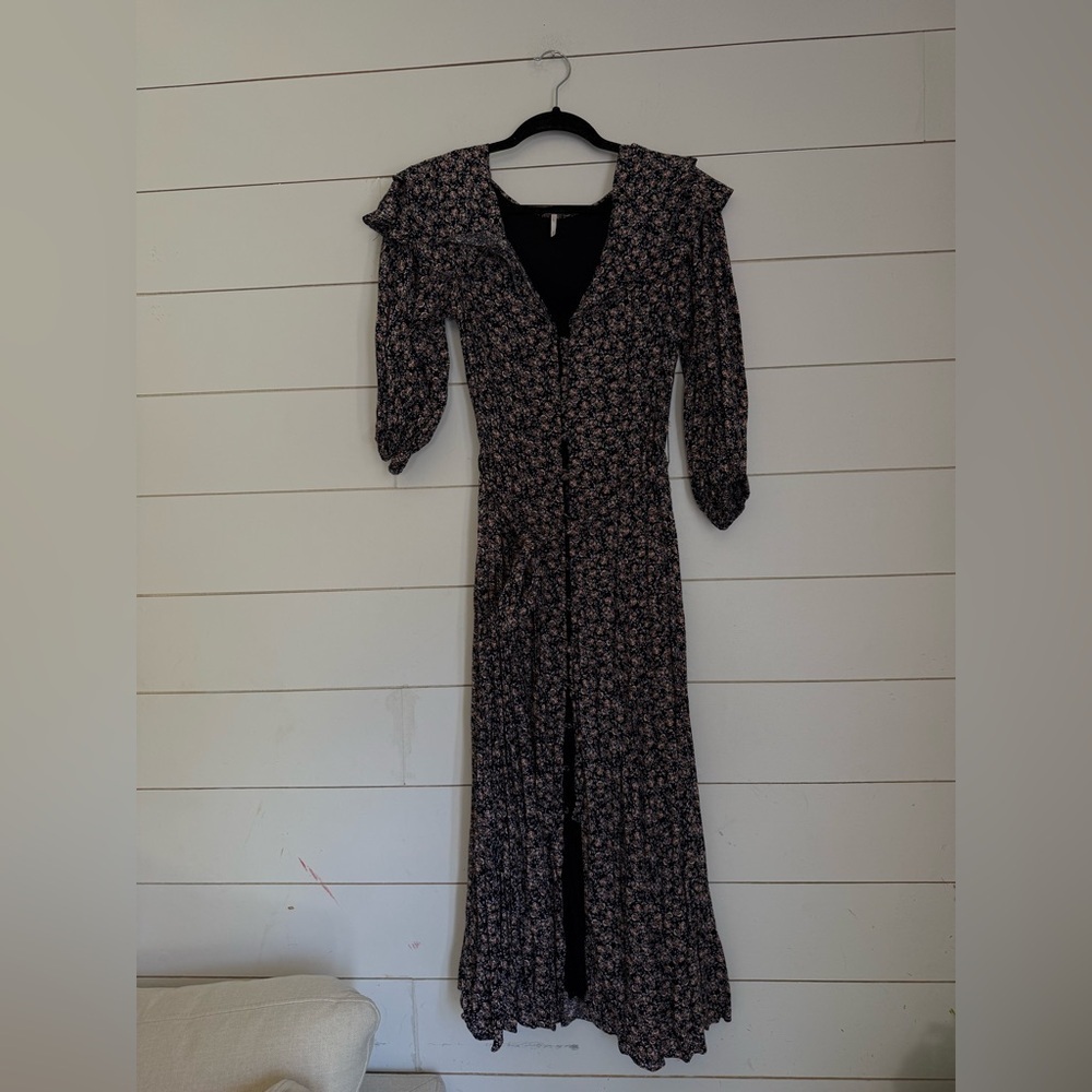 FREE PEOPLE Float on sunbeam midi dress. Size S. Retail $168 - Picture 6 of 14